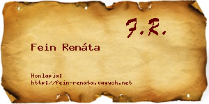 Fein Renáta névjegykártya