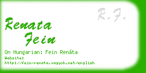 renata fein business card